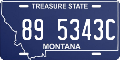 MT license plate 895343C