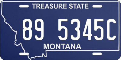 MT license plate 895345C