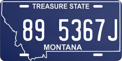 MT license plate 895367J
