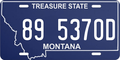 MT license plate 895370D