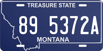 MT license plate 895372A