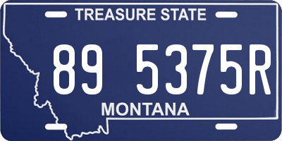 MT license plate 895375R