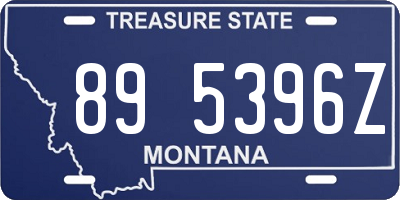 MT license plate 895396Z