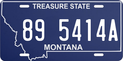 MT license plate 895414A