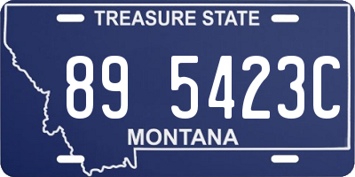 MT license plate 895423C