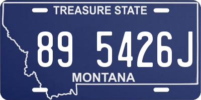 MT license plate 895426J