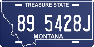 MT license plate 895428J
