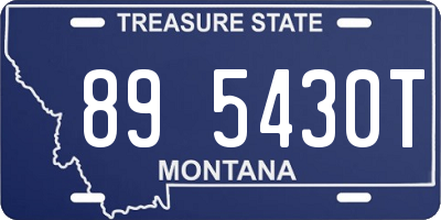 MT license plate 895430T