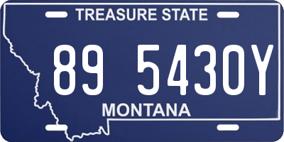 MT license plate 895430Y
