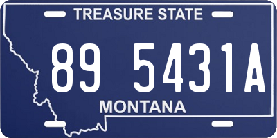 MT license plate 895431A