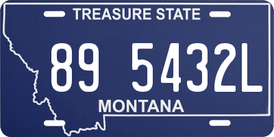 MT license plate 895432L
