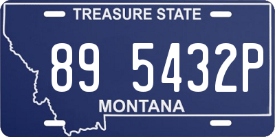 MT license plate 895432P
