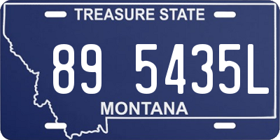 MT license plate 895435L