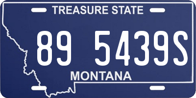 MT license plate 895439S