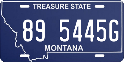 MT license plate 895445G