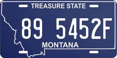 MT license plate 895452F