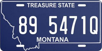 MT license plate 895471Q
