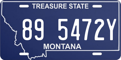 MT license plate 895472Y