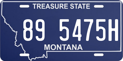 MT license plate 895475H