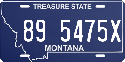 MT license plate 895475X