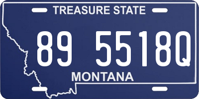 MT license plate 895518Q
