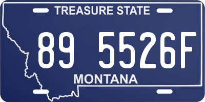 MT license plate 895526F