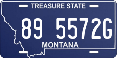 MT license plate 895572G