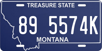 MT license plate 895574K