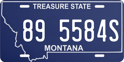 MT license plate 895584S