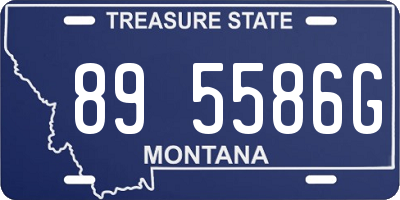 MT license plate 895586G