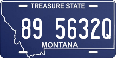MT license plate 895632Q