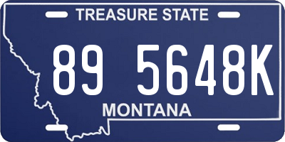 MT license plate 895648K