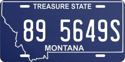 MT license plate 895649S