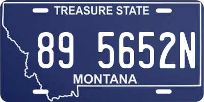 MT license plate 895652N