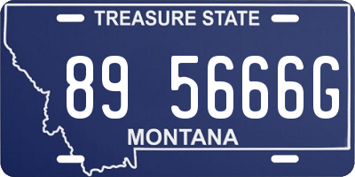 MT license plate 895666G