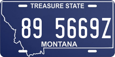 MT license plate 895669Z