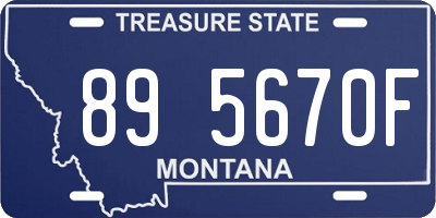 MT license plate 895670F