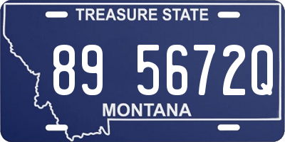 MT license plate 895672Q