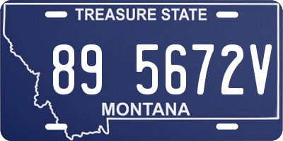 MT license plate 895672V