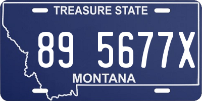 MT license plate 895677X