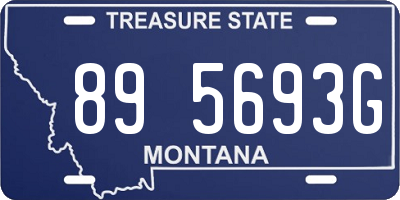 MT license plate 895693G