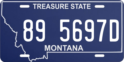 MT license plate 895697D