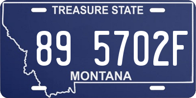 MT license plate 895702F