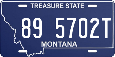 MT license plate 895702T
