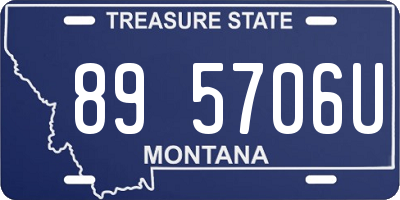 MT license plate 895706U