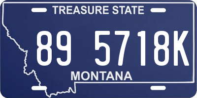 MT license plate 895718K