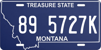 MT license plate 895727K