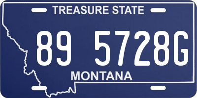MT license plate 895728G