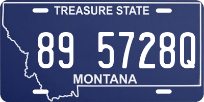 MT license plate 895728Q