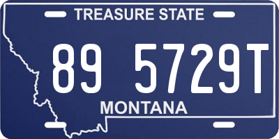 MT license plate 895729T